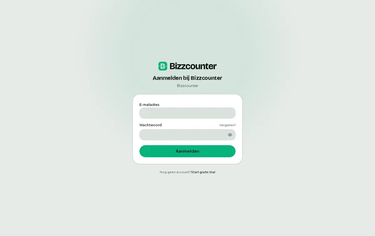 Het inlogscherm